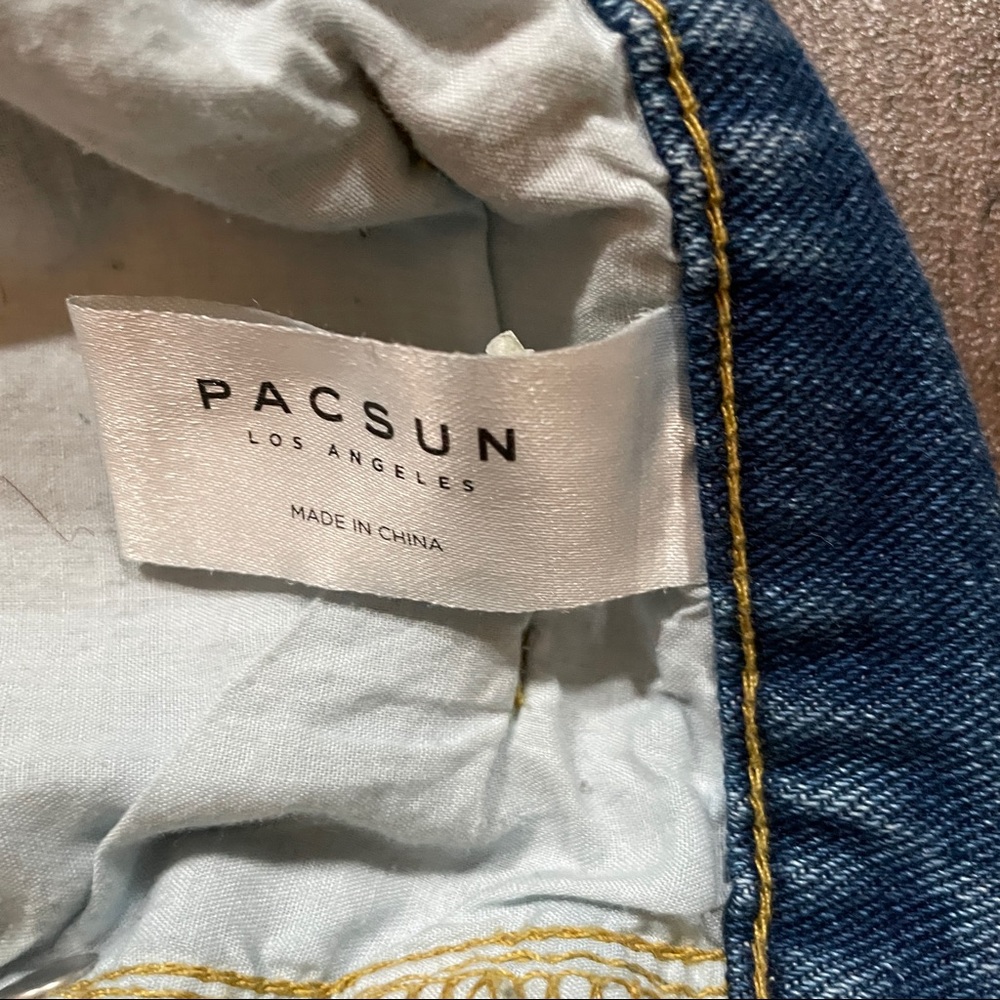 Pacsun Blue Denim Jeans Womens Size 26W x 24.5L - Picture 10 of 12